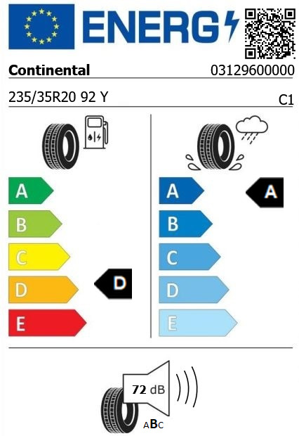Anvelopa vara 235/35/20 Continental ContiSportContact7 XL 92Y