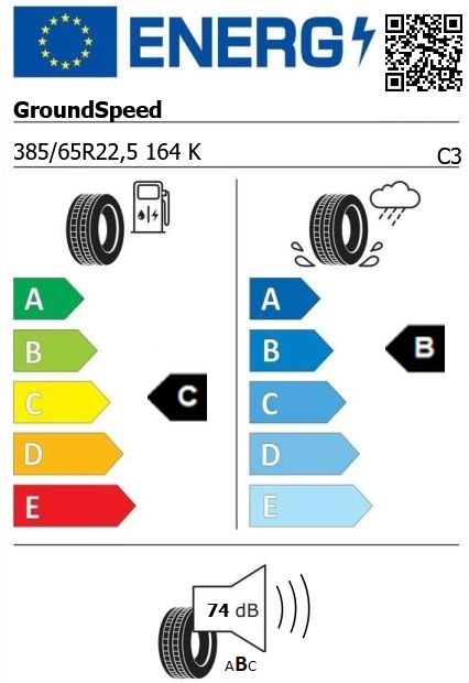 Anvelopa trailer 385/65/22,5 GroundSpeed GSZX02 On/Off (MS) 164K