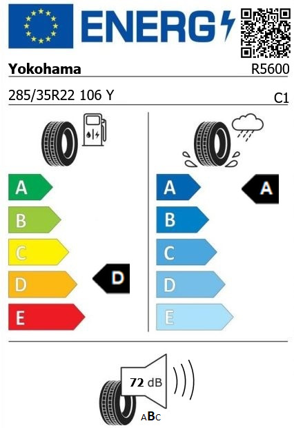 Anvelopa vara 285/35/22 Yokohama V105 AdvanSport N0 106Y