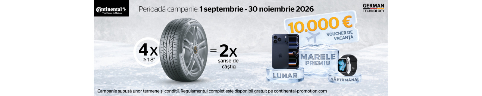 Promotie anvelope CONTINENTAL all seasons si iarna