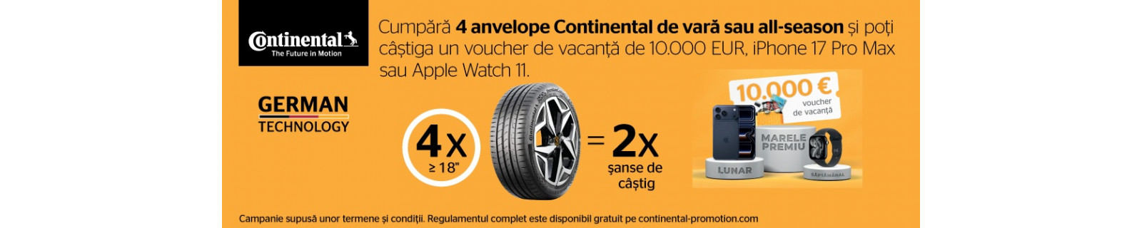 Promotie anvelope CONTINENTAL vara si all seasons